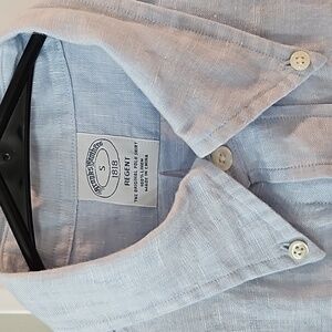 Mens linen dress shirt button down small